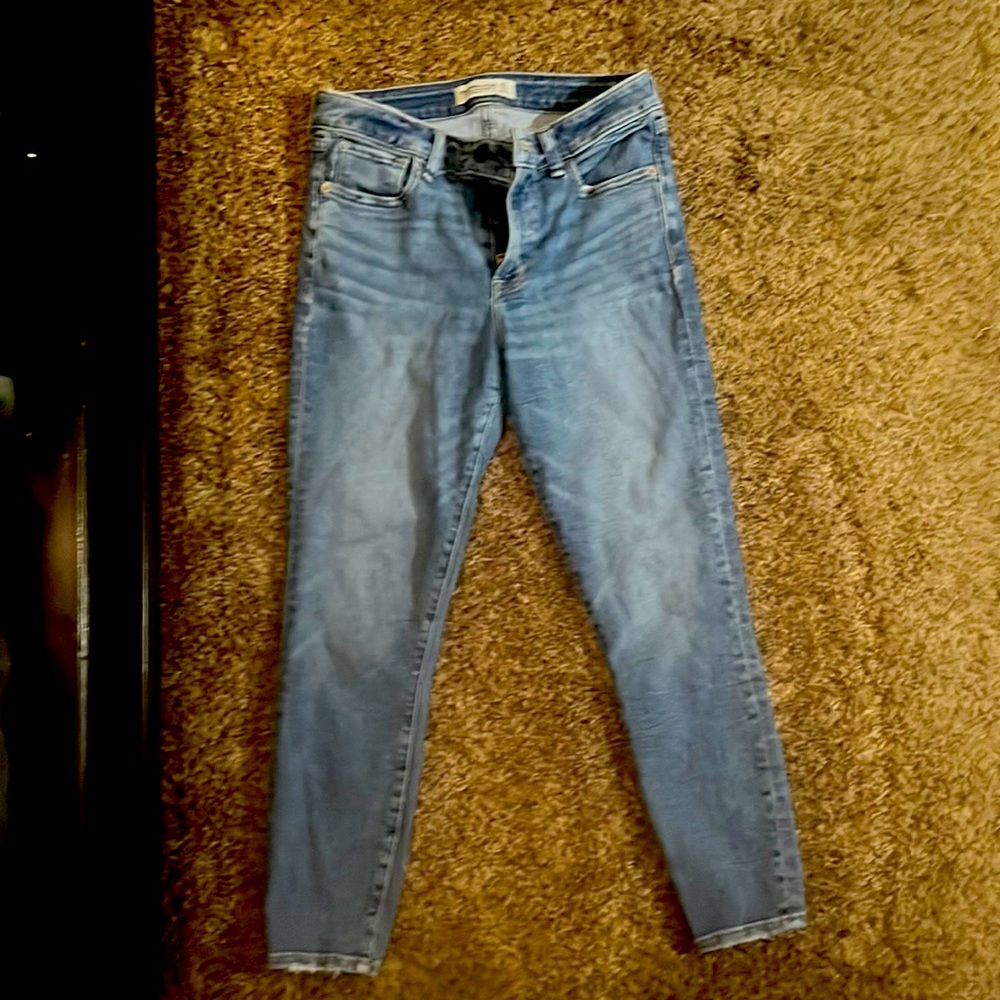 Abercrombie mid rise super skinny ankle jeans